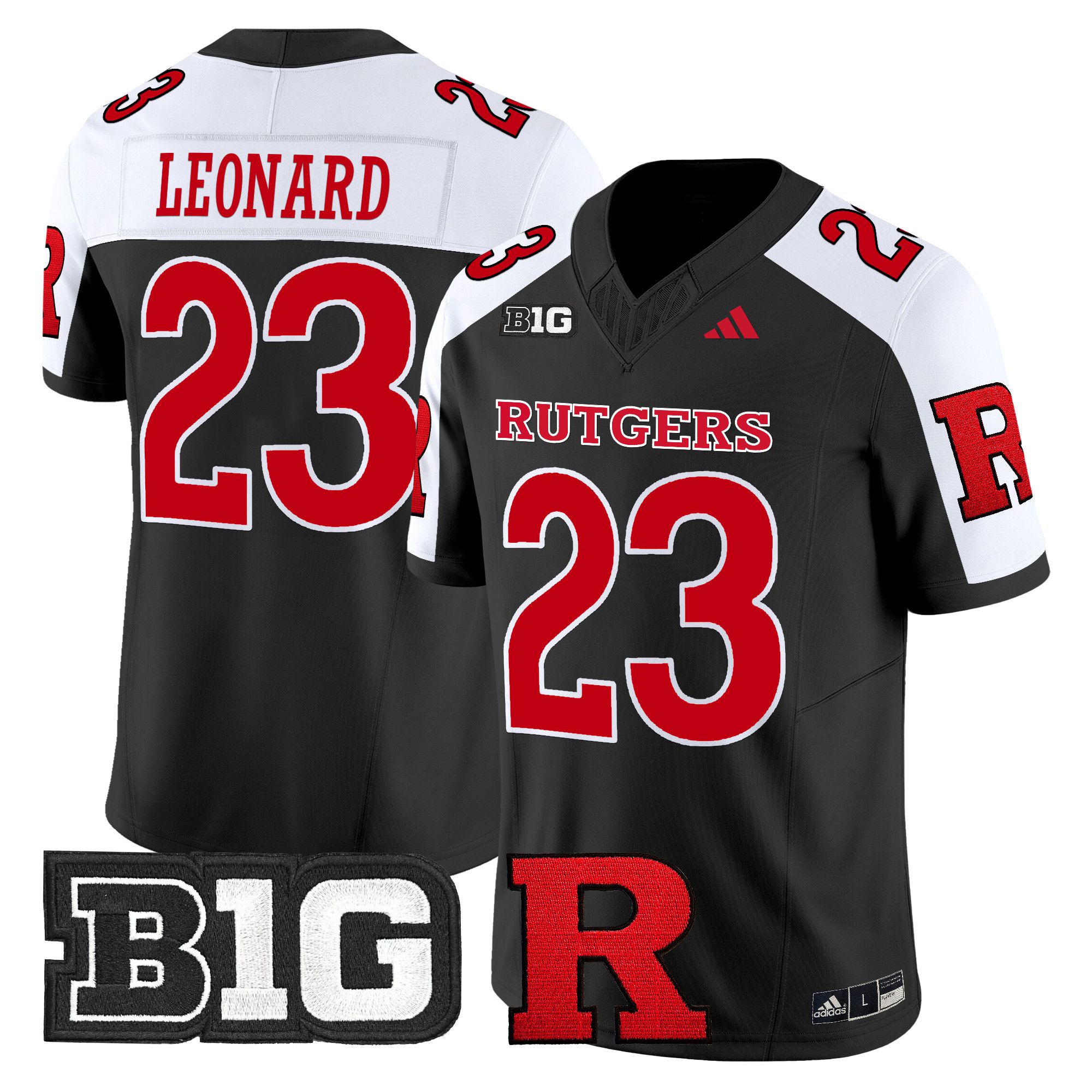 Men Rutgers Scarlet Knights #23 Leonard Black 2024 Vapor Limited NCAA Jersey->ncaa teams->NCAA Jersey